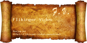 Flikinger Vidos névjegykártya